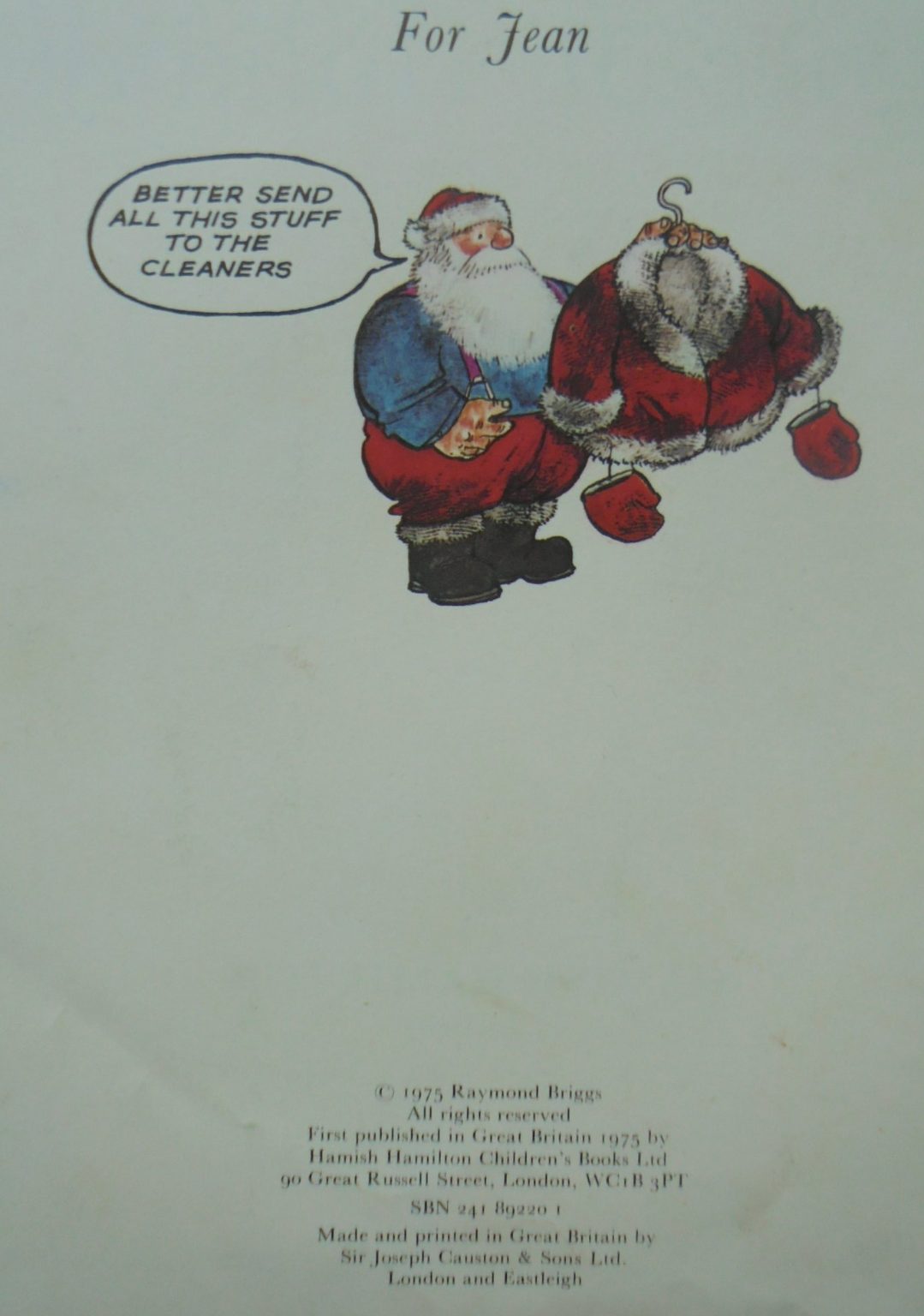 Father Christmas Goes on Holiday by Raymond Briggs.