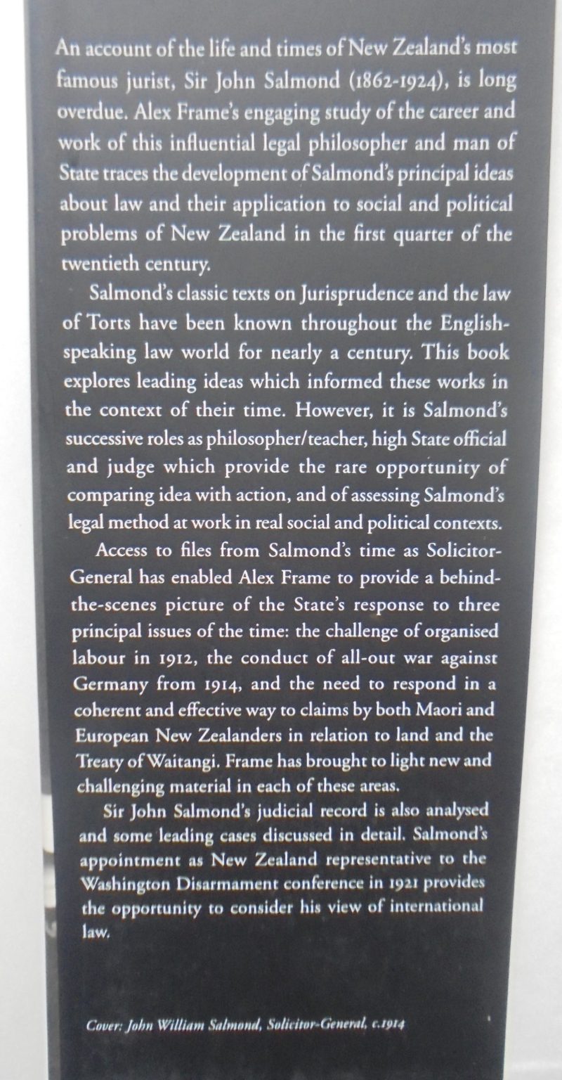 Salmond: Southern Jurist By Alex Frame