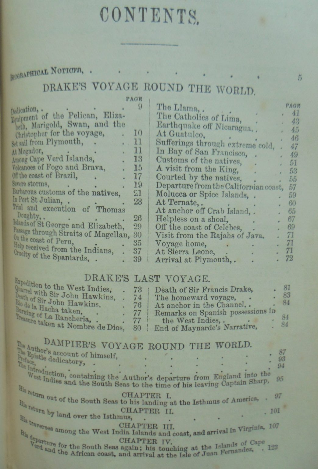 Voyages Round the World by Captain Cook. (bound with) A Voyage round the World by Sir Francis Drake and William Dampier. Edited by D Laing Purves. (1896)