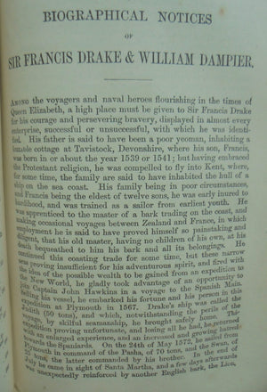 Voyages Round the World by Captain Cook. (bound with) A Voyage round the World by Sir Francis Drake and William Dampier. Edited by D Laing Purves. (1896)