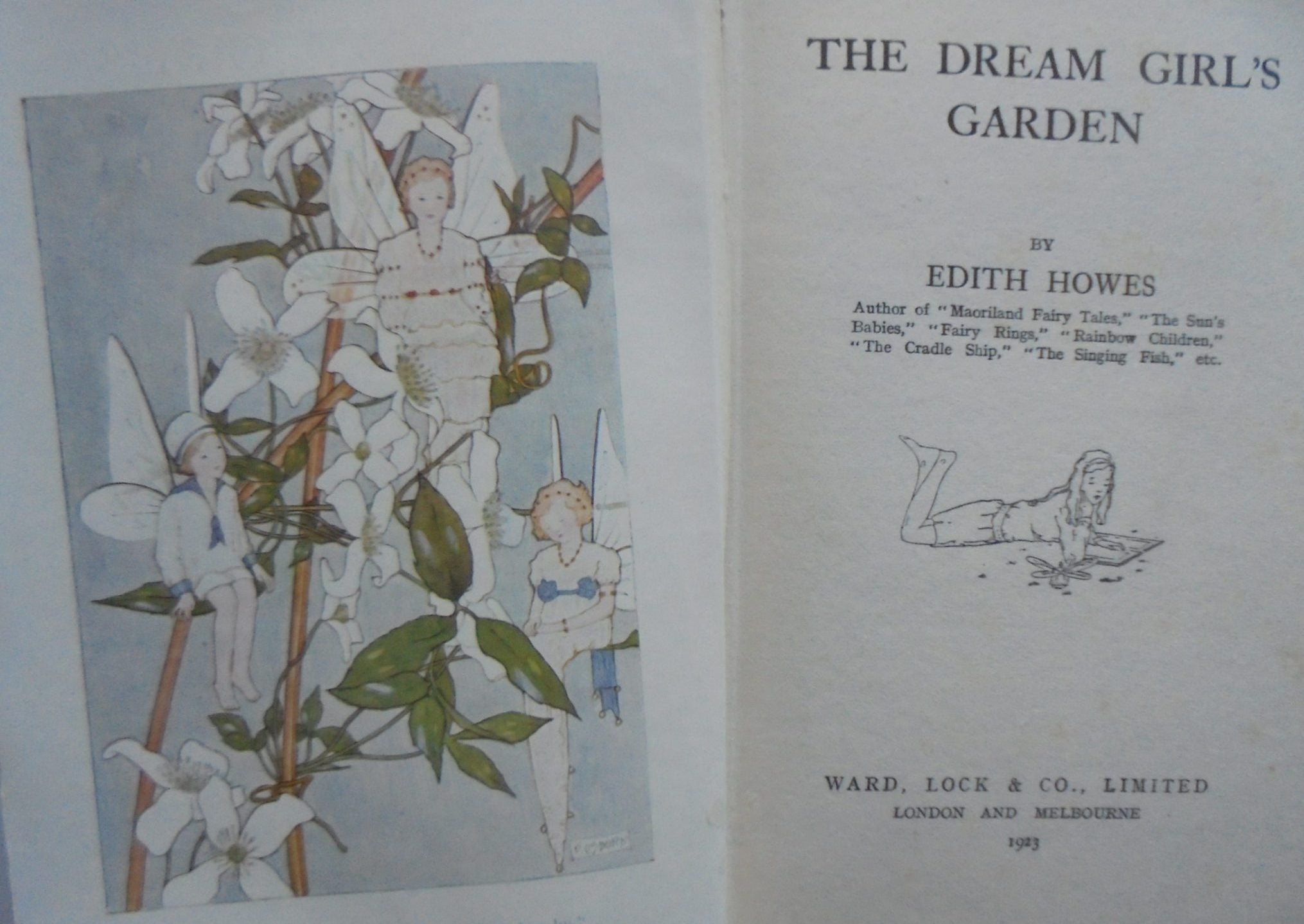 The Dream Girl's Garden. (1923) (possibly signed by illustrator Daisy Osborn) (1923)