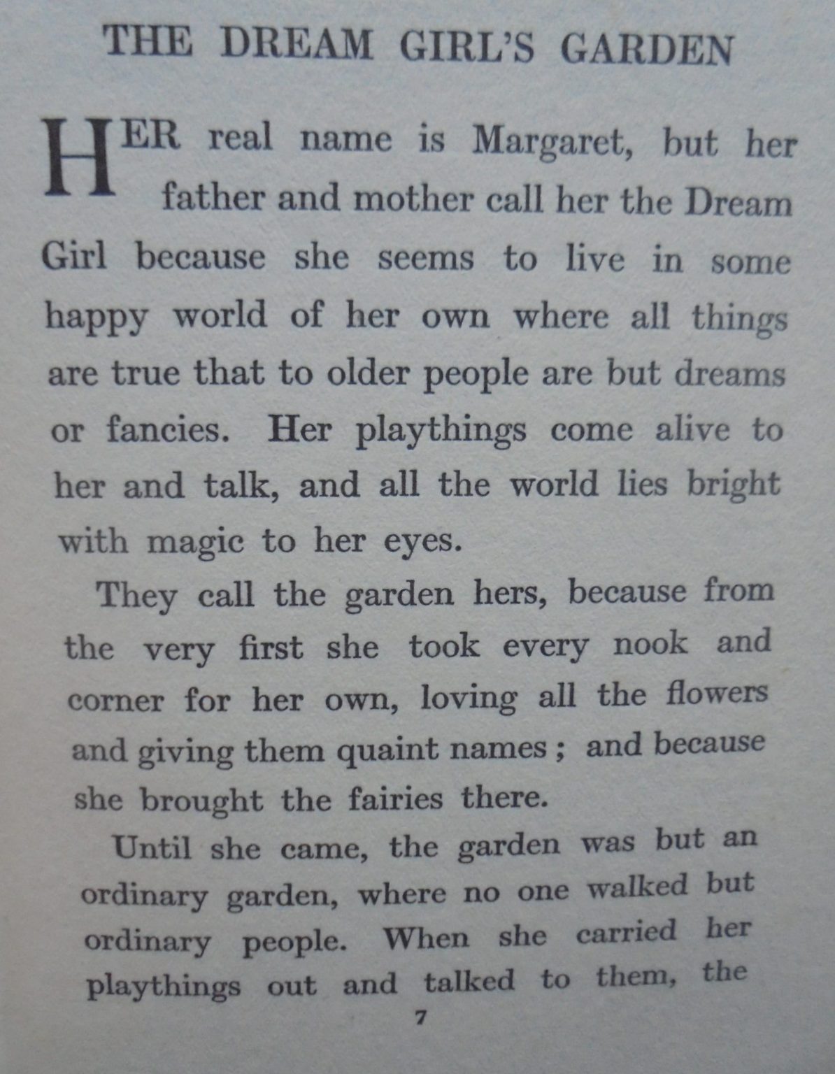 The Dream Girl's Garden. (1923) (possibly signed by illustrator Daisy Osborn) (1923)