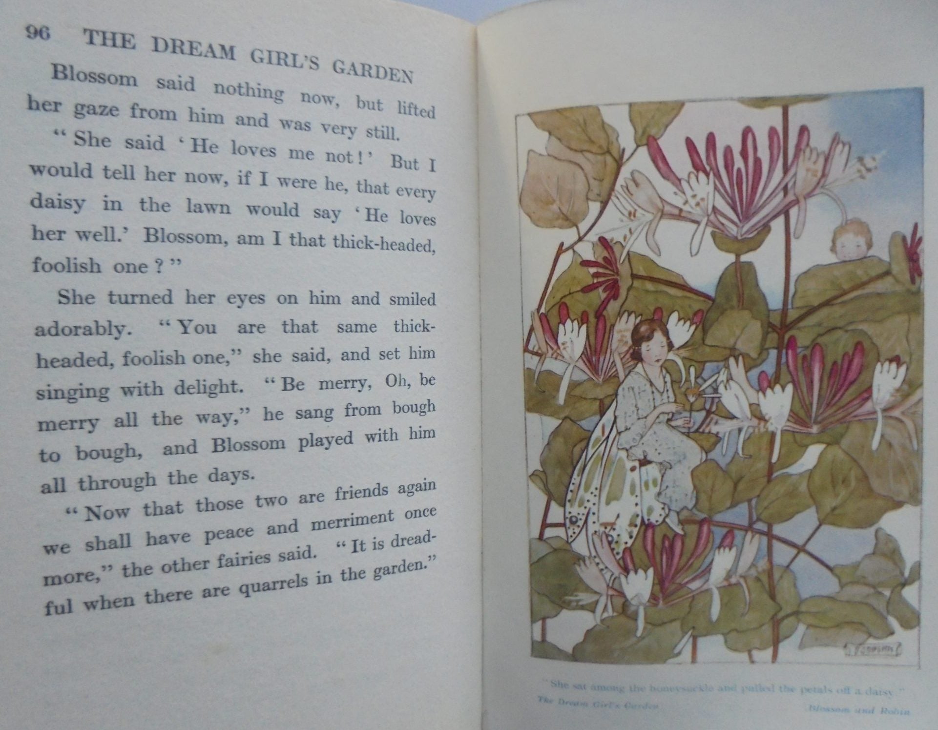 The Dream Girl's Garden. (1923) (possibly signed by illustrator Daisy Osborn) (1923)