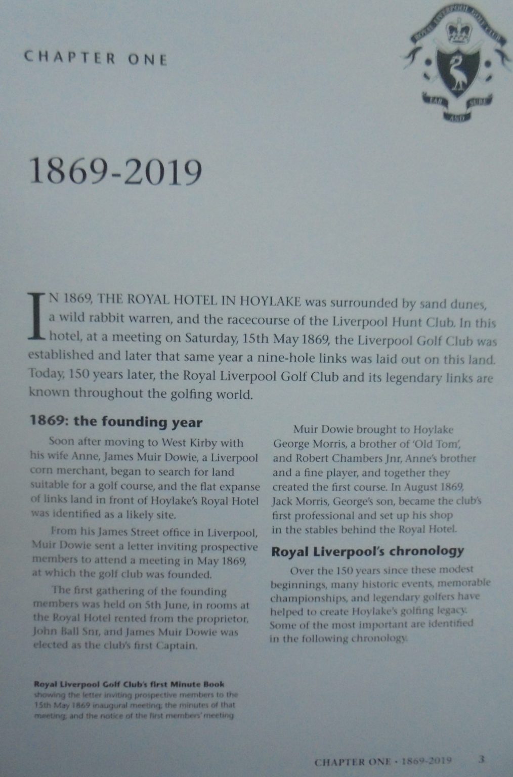 A Hoylake Celebration: Royal Liverpool Golf Club, 1869-2019 By Blythe Bell. SIGNED BY AUTHOR. VERY SCARCE.