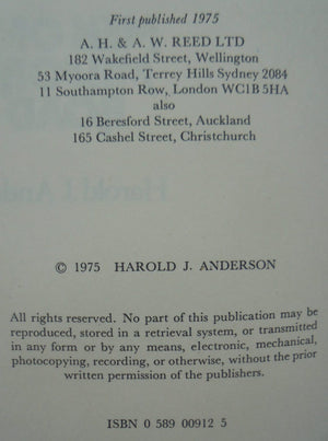 Men of the Milford Road by Harold J. Anderson. 1975 First Edition.