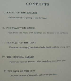 A Song of the English by Rudyard Kipling. 1909. First Edition