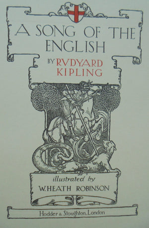 A Song of the English by Rudyard Kipling. 1909. First Edition