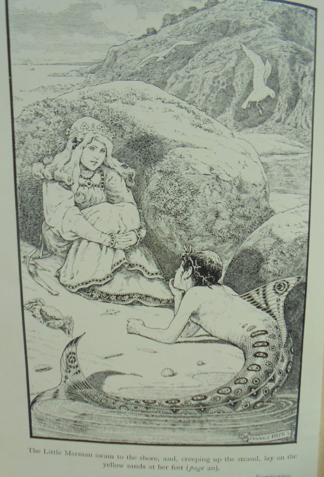 The Little Merman by Ethel Reader. Illustrated by Frank C. Pape. 1909, First Edition. SCARCE.