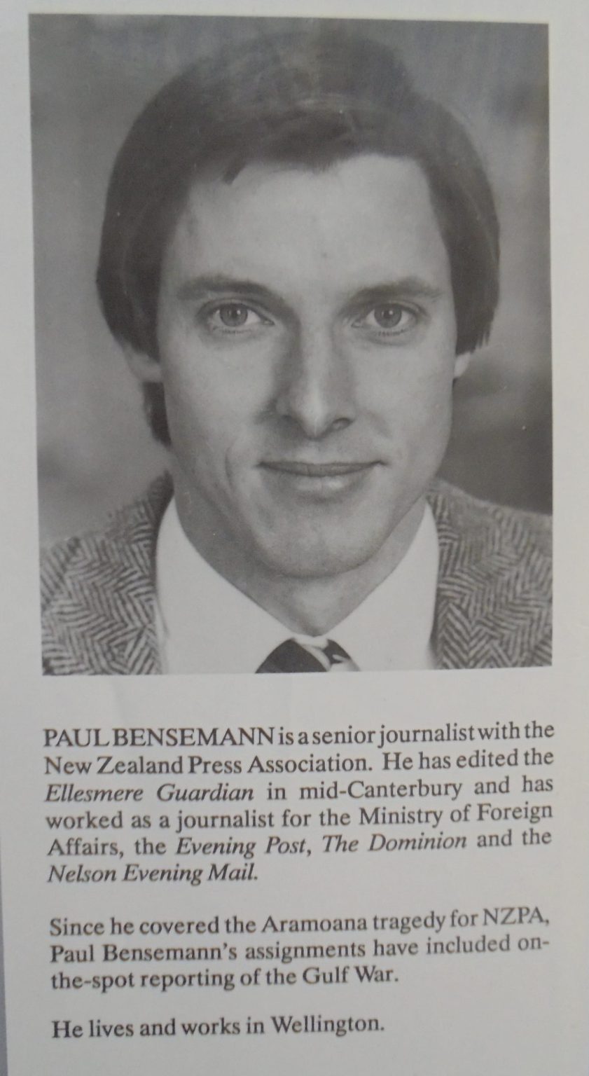 Tragedy At Aramoana. By Paul Bensemann. Publisher: Cape Catley, Whatamongo Bay, 1991. RARE.