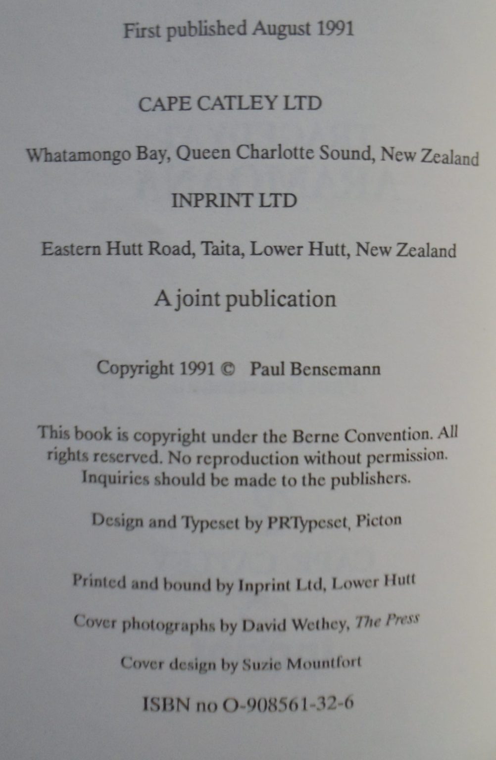 Tragedy At Aramoana. By Paul Bensemann. Publisher: Cape Catley, Whatamongo Bay, 1991. RARE.