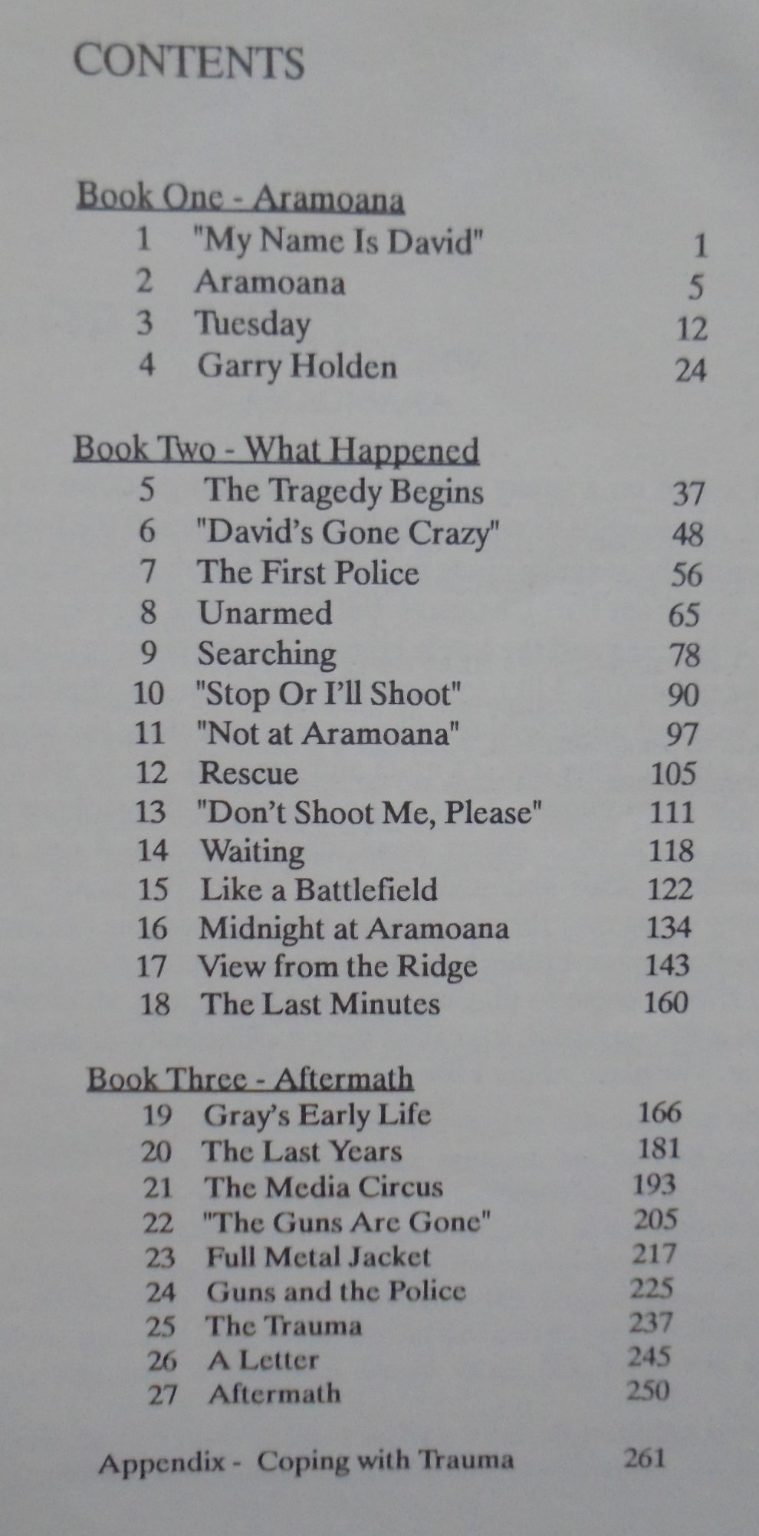 Tragedy At Aramoana. By Paul Bensemann. Publisher: Cape Catley, Whatamongo Bay, 1991. RARE.