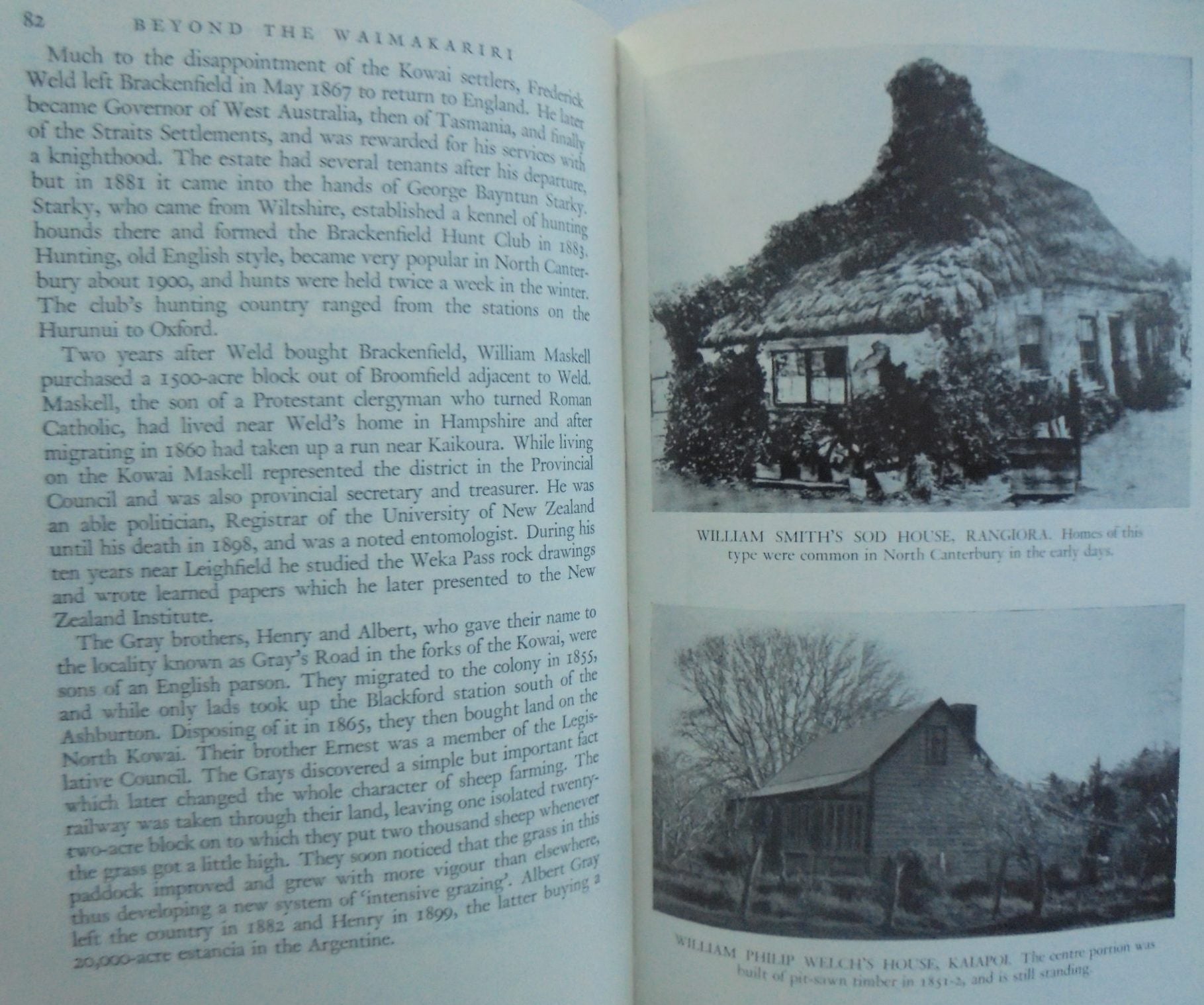 Beyond the Waimakariri: A Regional History by D. N. Hawkins. 1957. First Edition. VERY SCARCE.