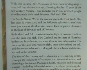 Dictionary of New Zealand Biography: Volume 3: 1901-1920. SIGNED BY EDITOR CLAUDIA ORANGE.