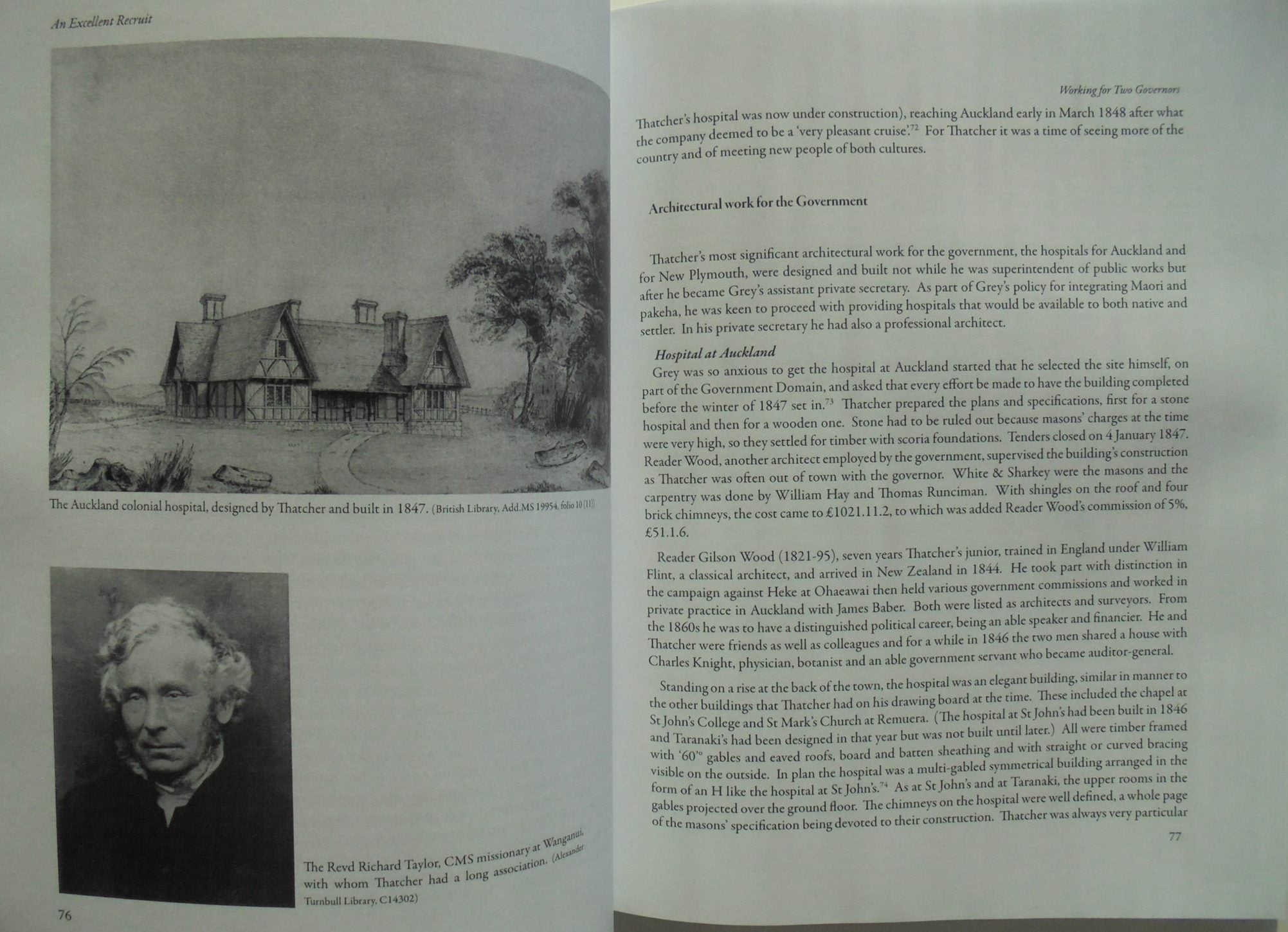 An Excellent Recruit: Frederick Thatcher, Architect, Priest and Private Secretary in Early New Zealand BY Margaret H Alington.