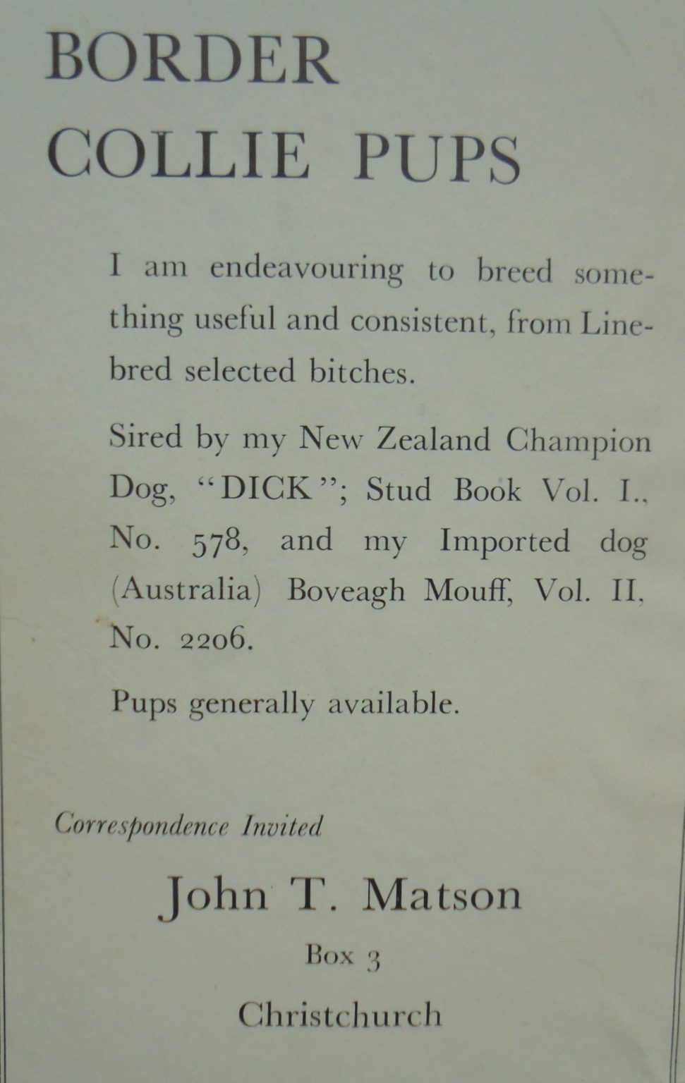 The Shepherd's Dogs: Their Training for Mustering and Trial Work by C. W. G. Hartley.