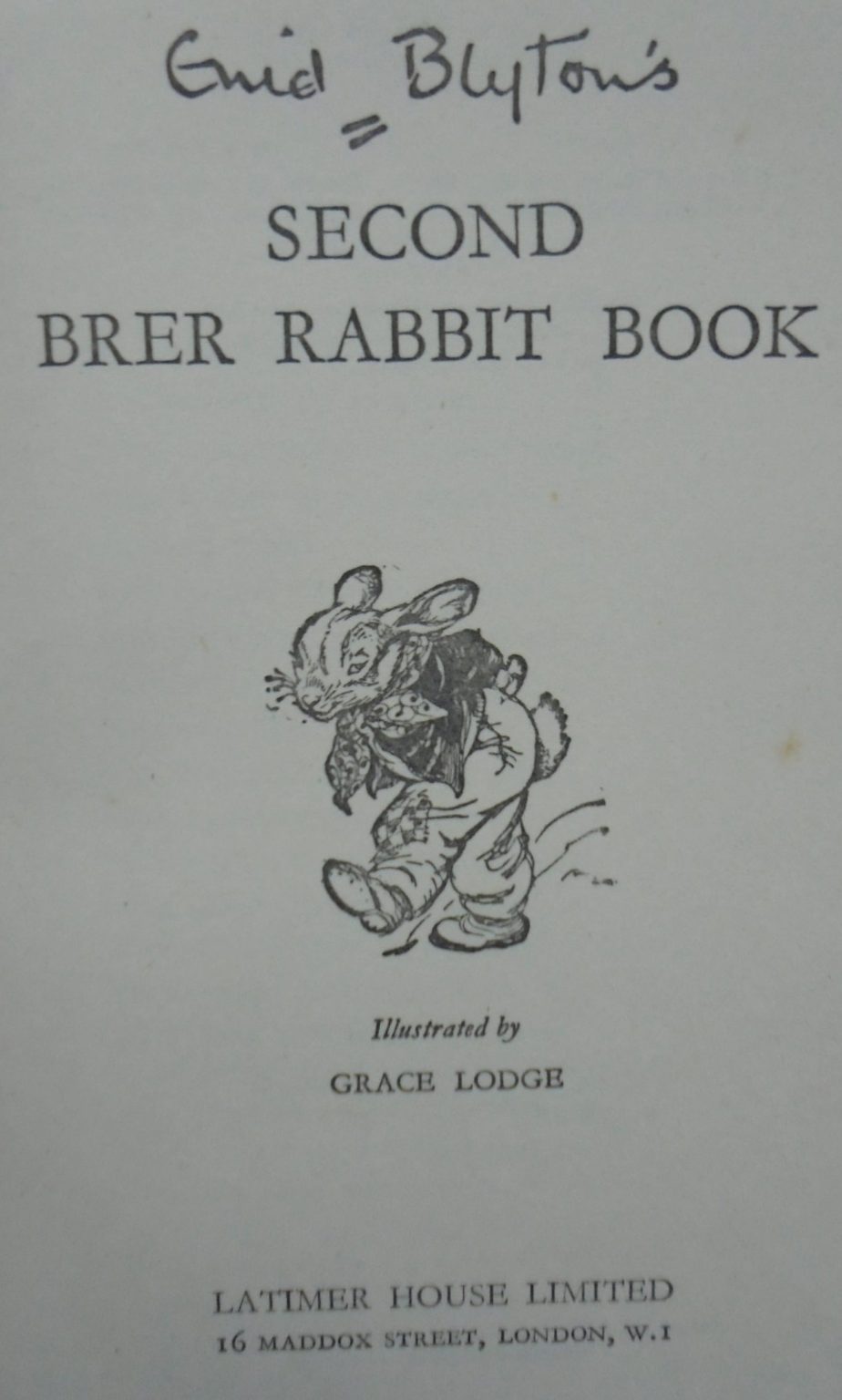 Enid Blyton's Seventh Brer Rabbit Book. Plus Second Brer Rabbit. Vintage