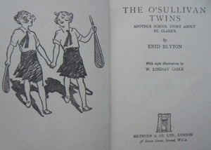 Enid Blyton: The Boy Next Door. 1st edition 1949 & The O'Sullivan Twins. 1952.