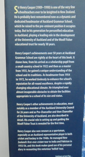 Henry Cooper of Auckland Grammar School By Andrew Mason