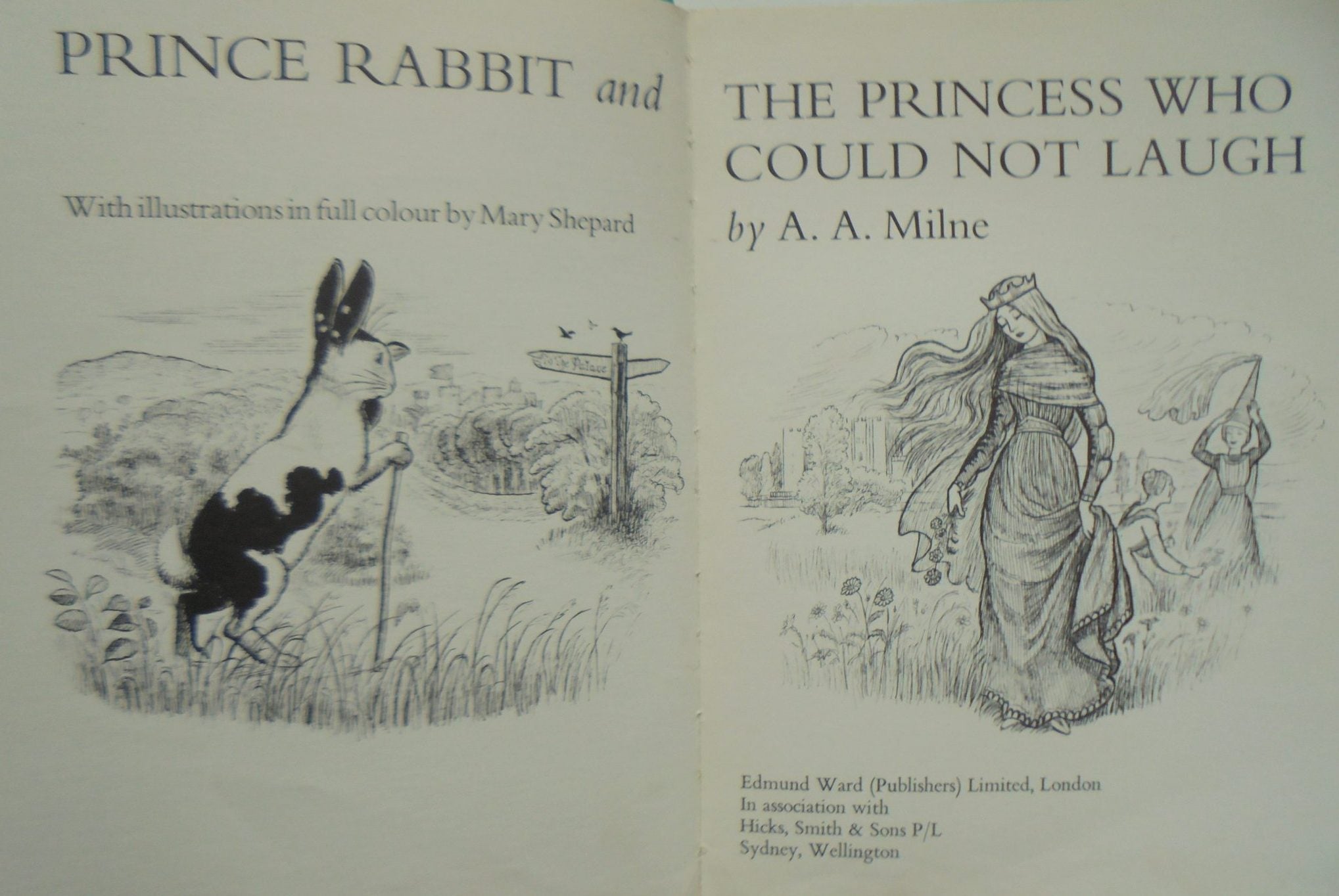 Prince Rabbit and the Princess Who Could Not Laugh by A.A. Milne. (1966). Stated First Edition.