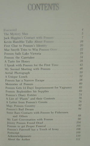 A Man Called Possum The Mystery Man Who Became a Legend By Max Jones.