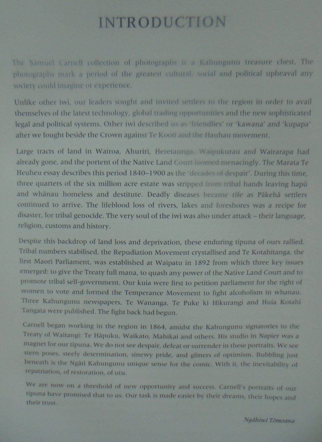 Nga Taumata A Portrait of Ngati Kahungunu, 1870-1906. By Ngati Huata (Edited by)