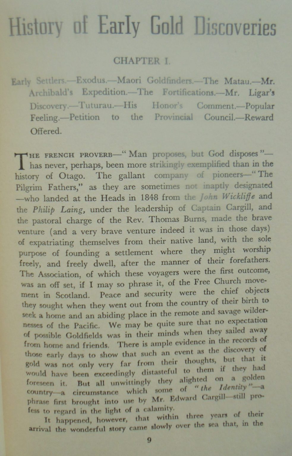 History of Early Gold Discoveries in Otago. By Vincent Pyke. SCARCE.