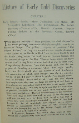 History of Early Gold Discoveries in Otago. By Vincent Pyke. SCARCE.