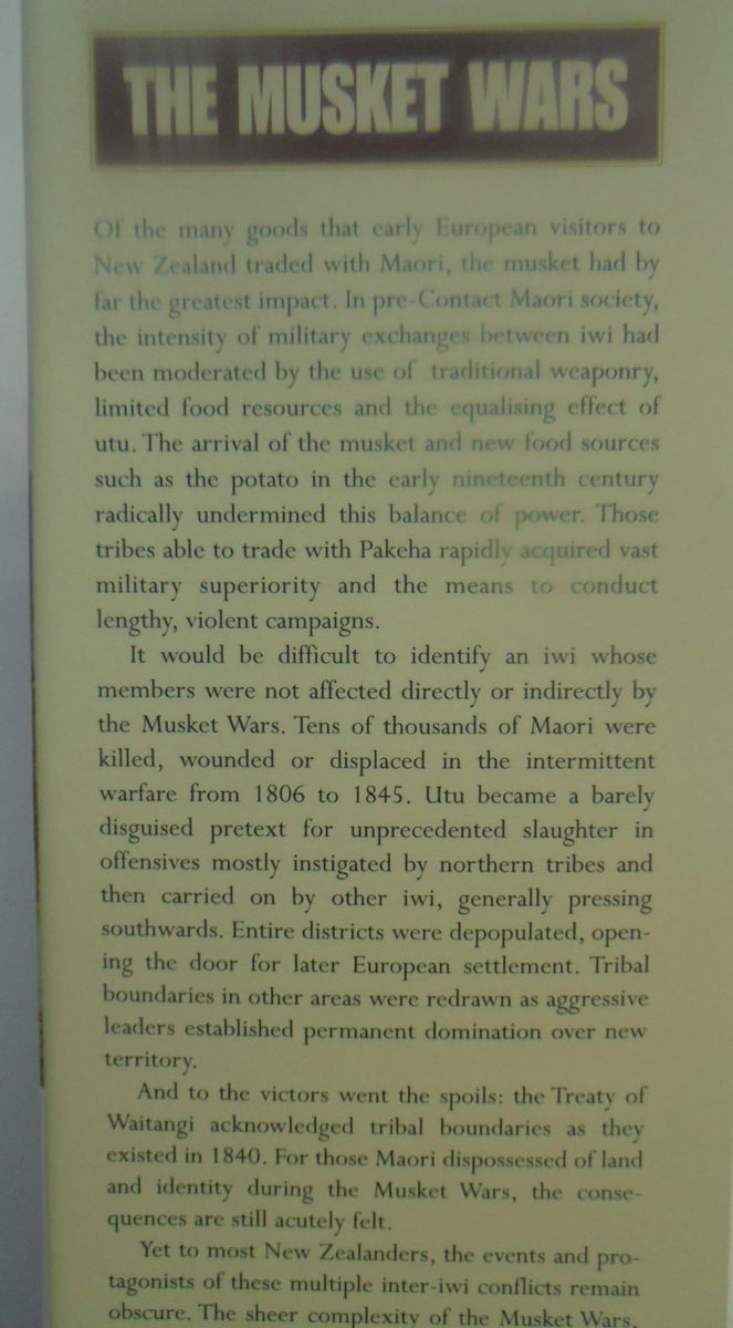 The Musket Wars A History of Inter-Iwi Conflict 1806-45. First Edition ...