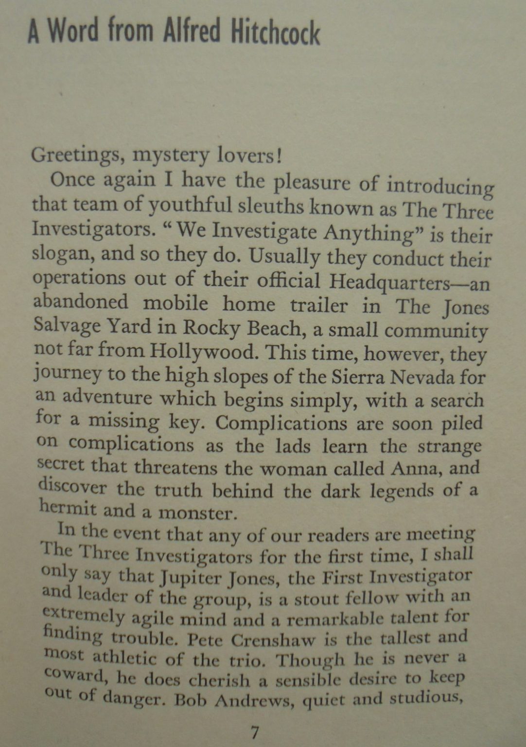 Mystery of Monster Mountain (Alfred Hitchcock Books) First Edition.