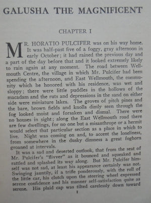 THE MAGNIFICENT MR. BANGS / Galusha the Magnificient. 1st edition 1921.