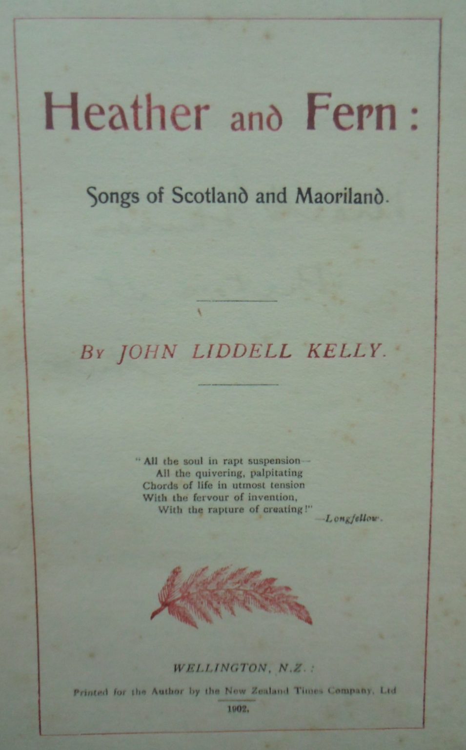 Heather and Fern: Songs of Scotland and Maoriland.