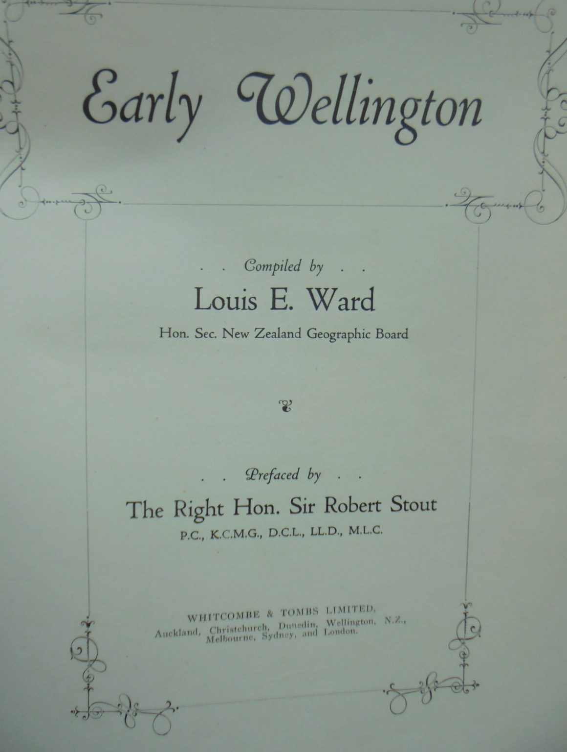 Early Wellington by Louis E. Ward.