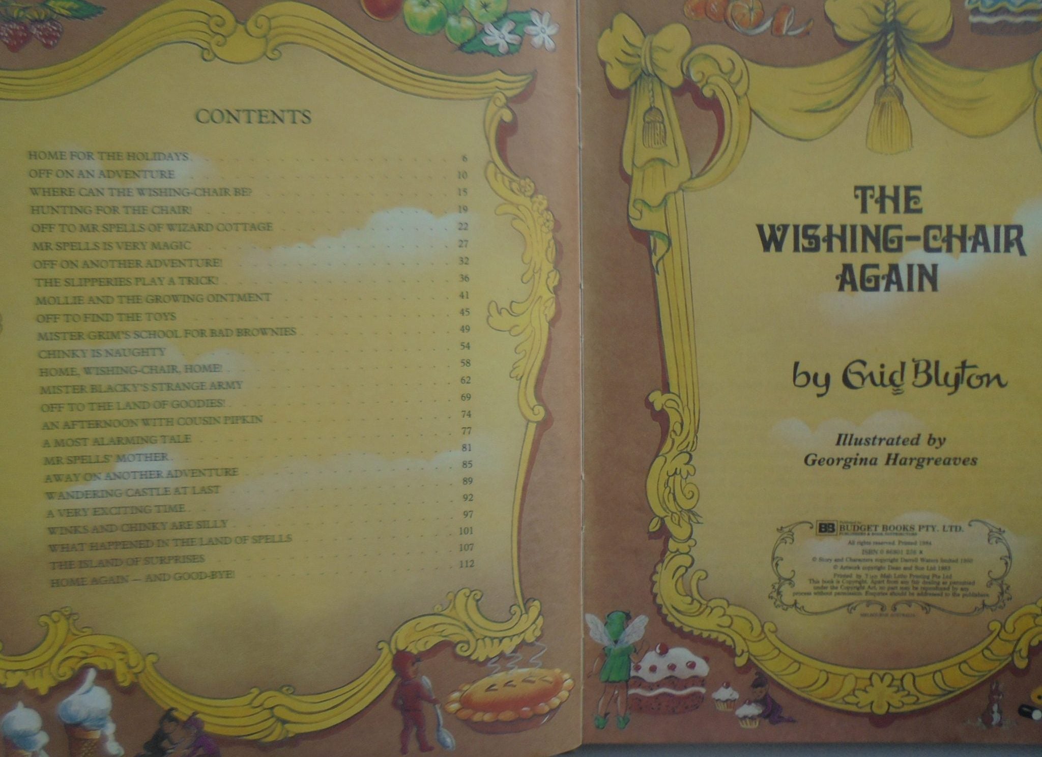 The Wishing Chair Again By Enid Blyton. De-Luxe Edition illustrated by Georgina Hargreaves.