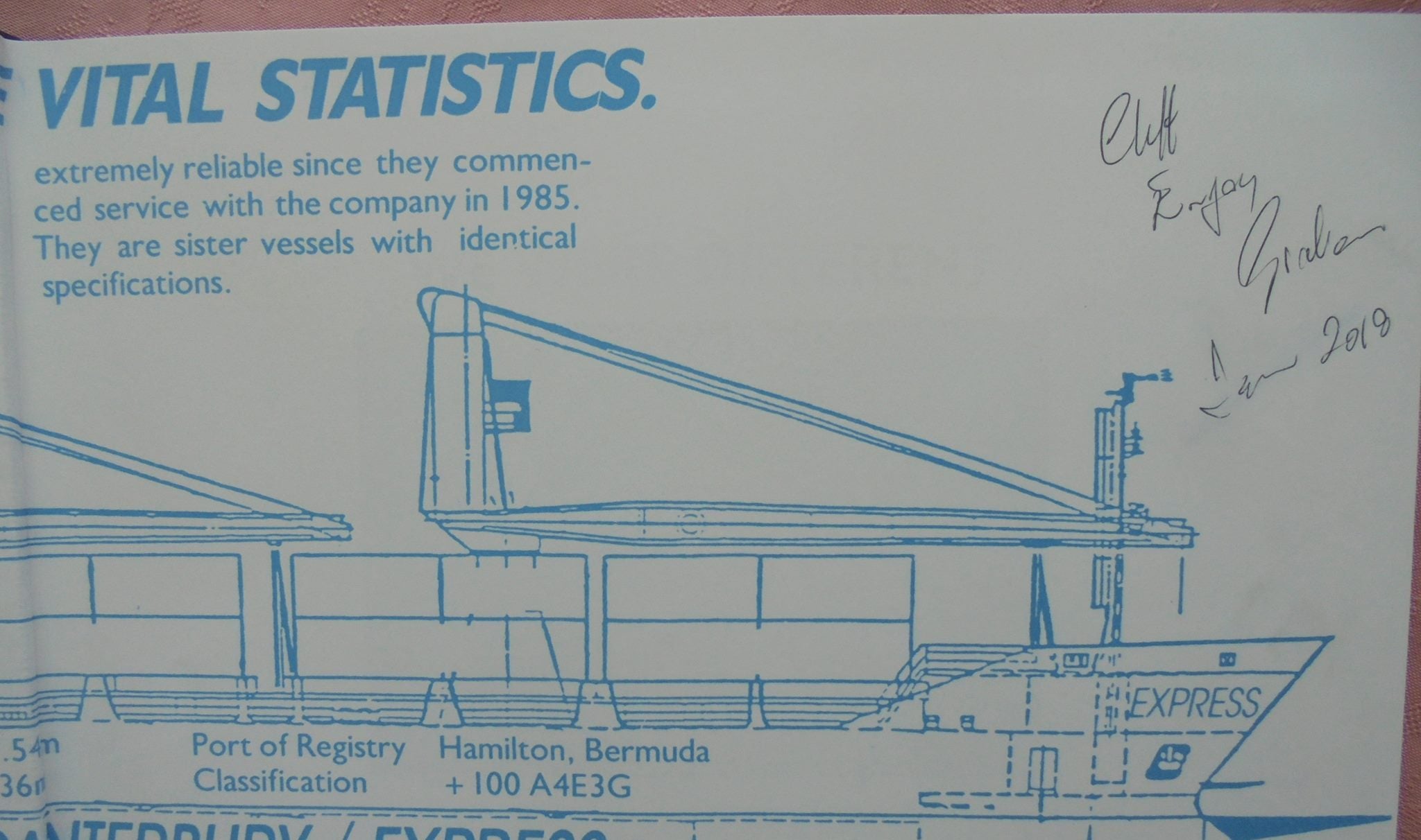 We Were Different. Tasman Express Line Story. SIGNED