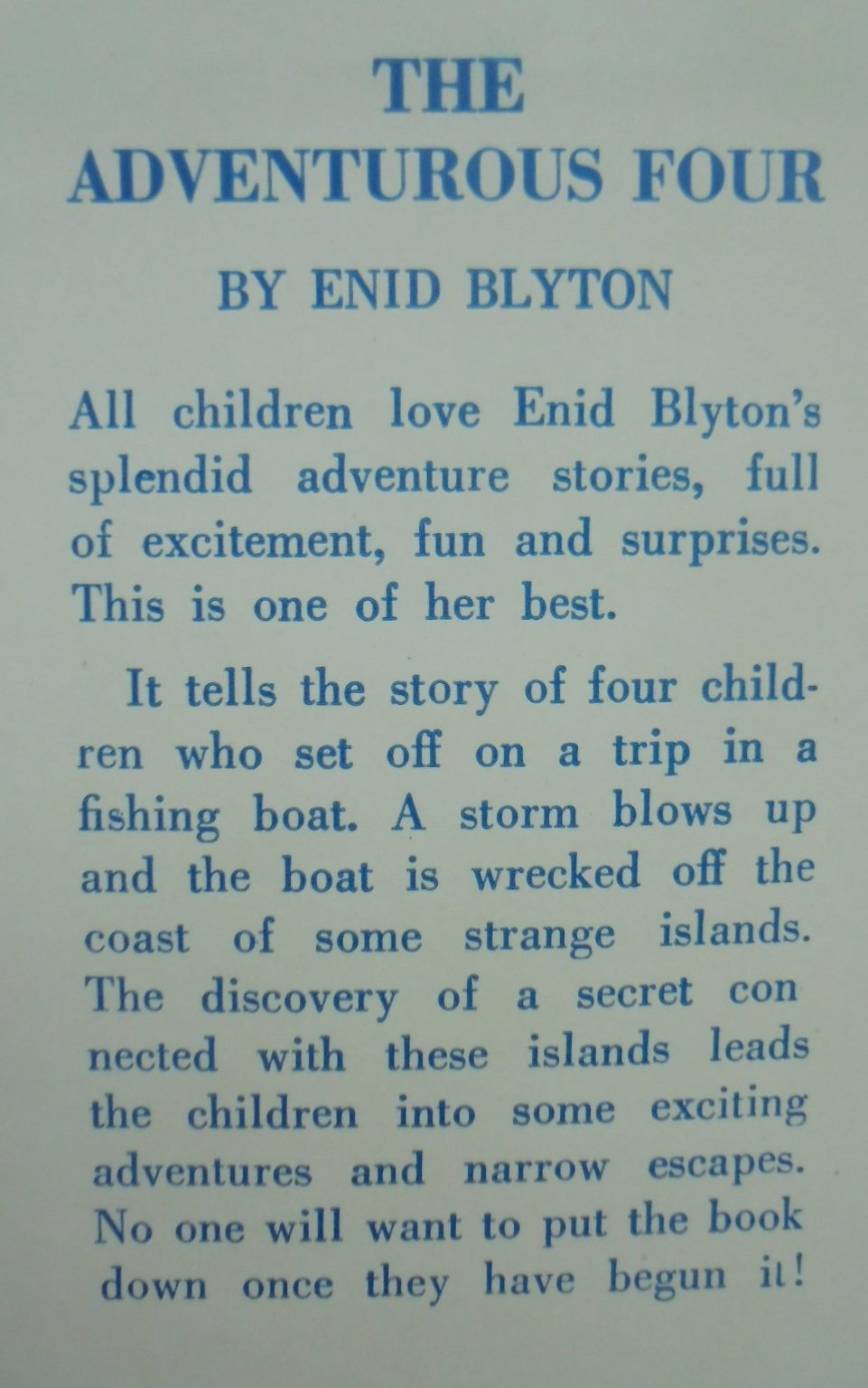 The Adventurous Four (1958). By Enid Blyton