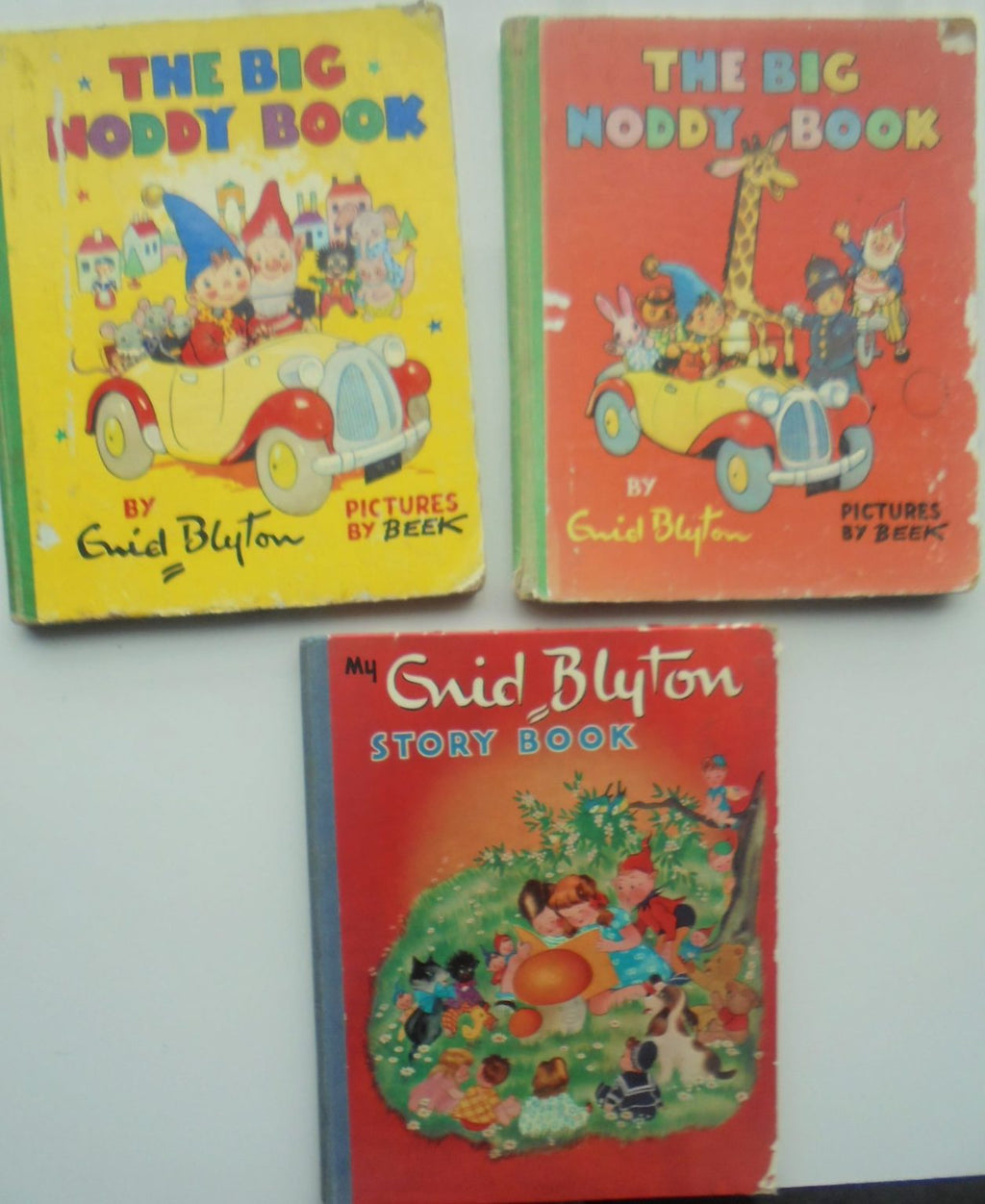 Three vintage books by Enid Blyton. 1950's Noddy.