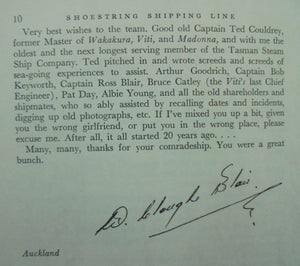 SHOESTRING SHIPPING LINE by Captain Clough Blair. 1967, 1st edition