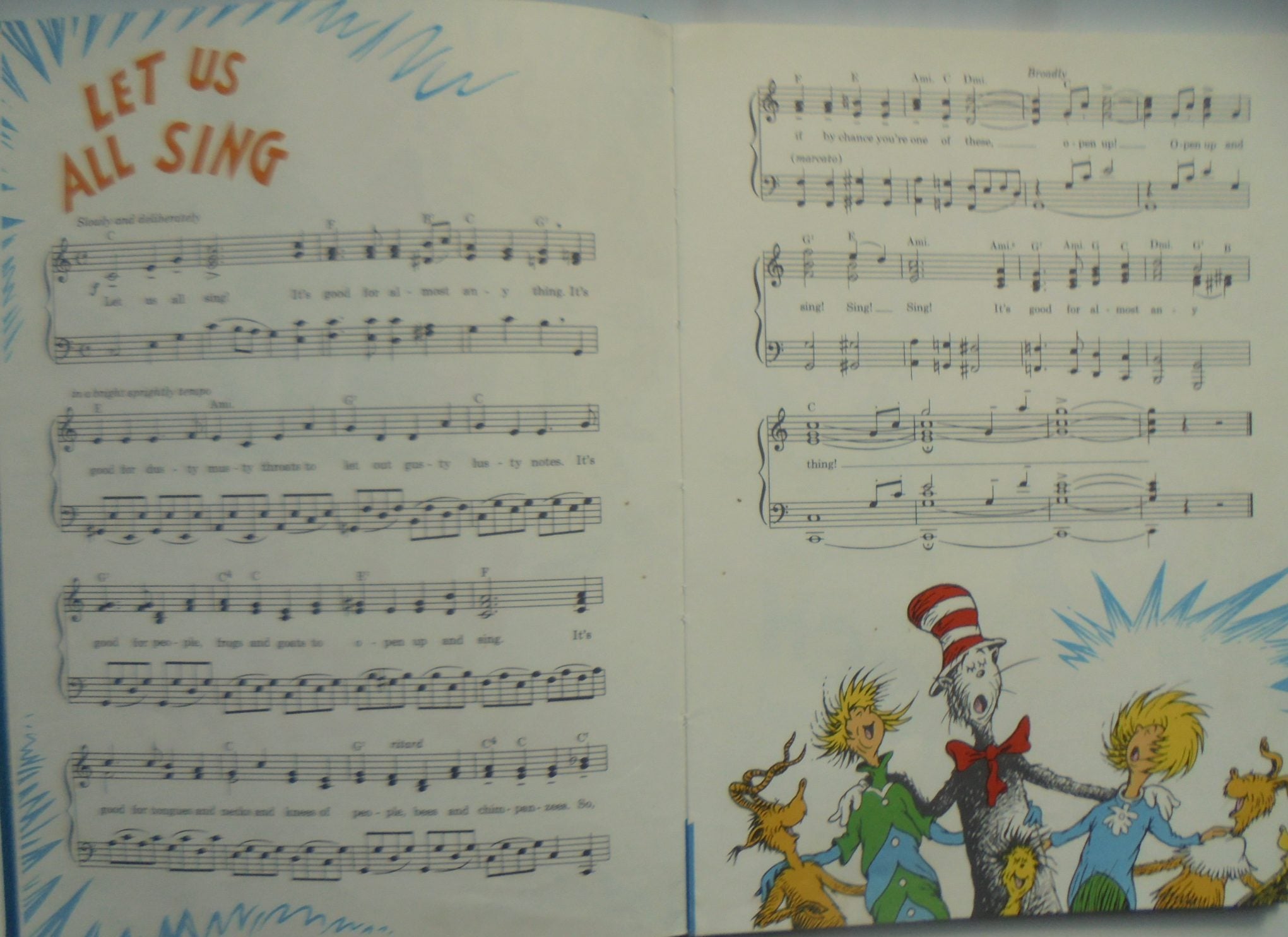 The Cat in the Hat Song Book. & The Sneetches Vintage hardbacks. By Dr. Seuss