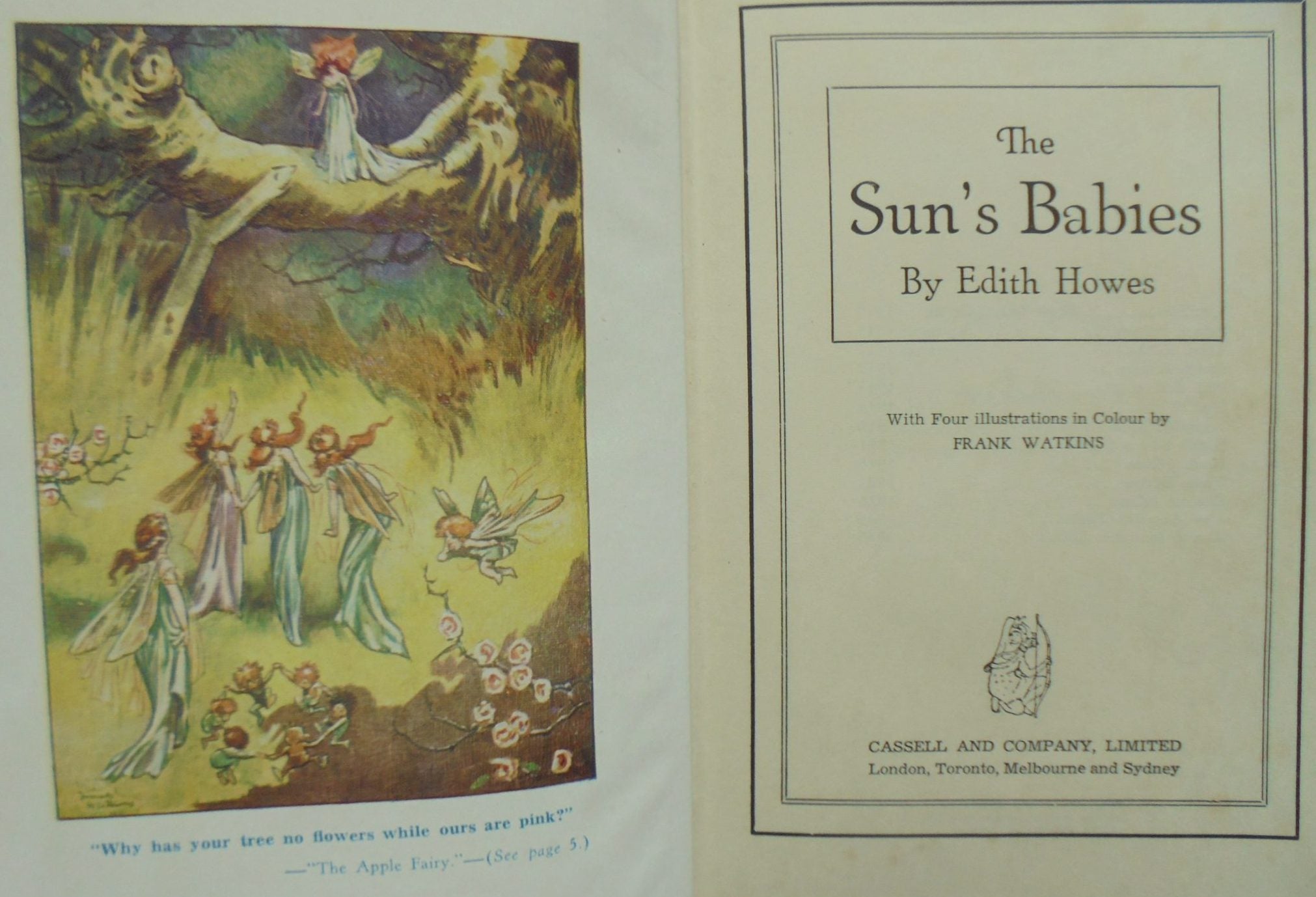 The Sun's Babies by Edith Howes With four illustrations in colour by Frank Watkins.