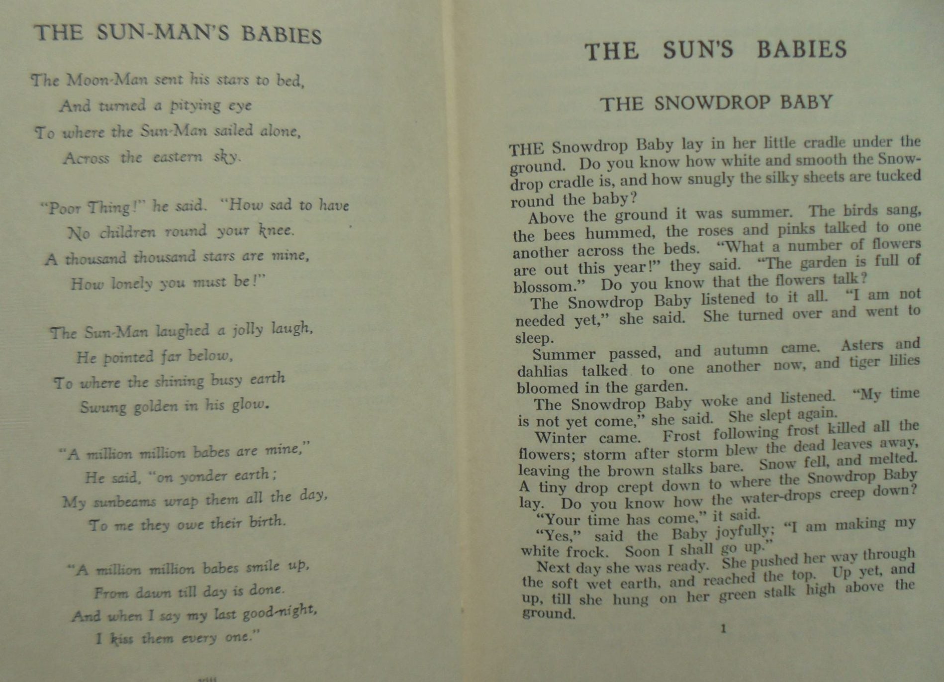 The Sun's Babies by Edith Howes With four illustrations in colour by Frank Watkins.