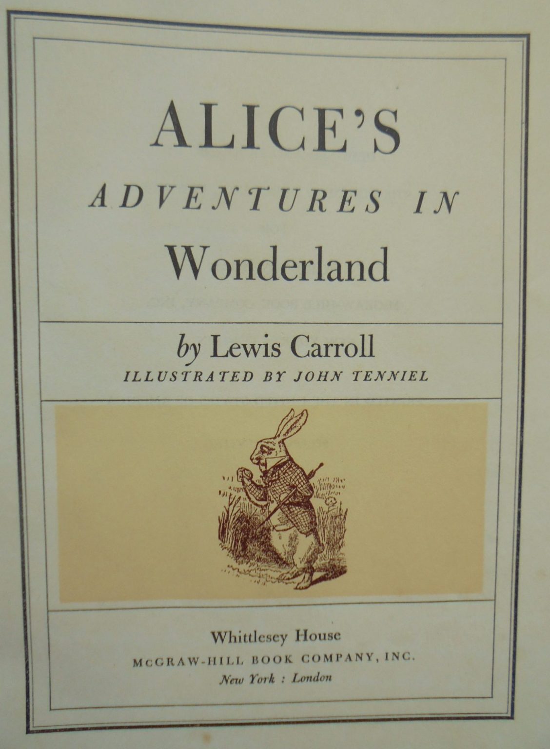 Alice's Adventures in Wonderland. Vintage 1948 First Ed, 2nd printing. SCARCE