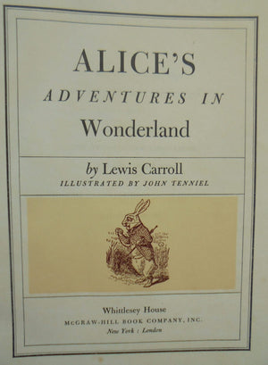 Alice's Adventures in Wonderland. Vintage 1948 First Ed, 2nd printing. SCARCE