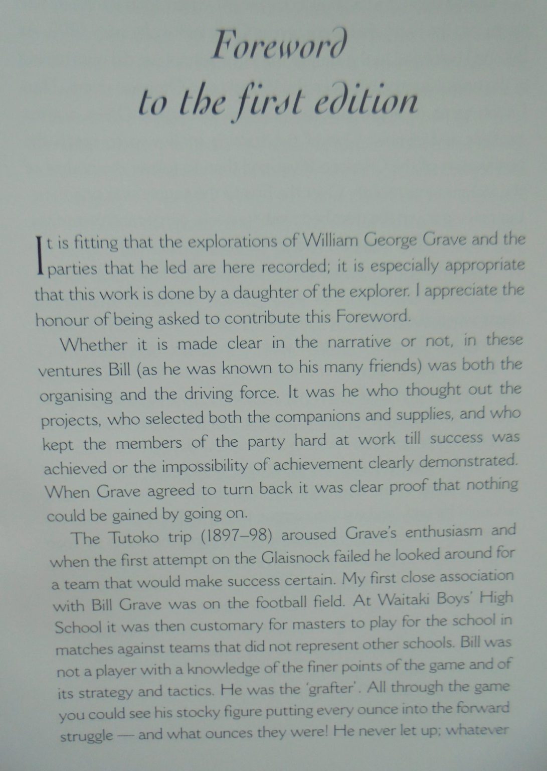 Beyond the Southern Lakes. The Explorations of W.G. Grave. by Anita Crozier. SIGNED BY AUTHOR. SCARCE.