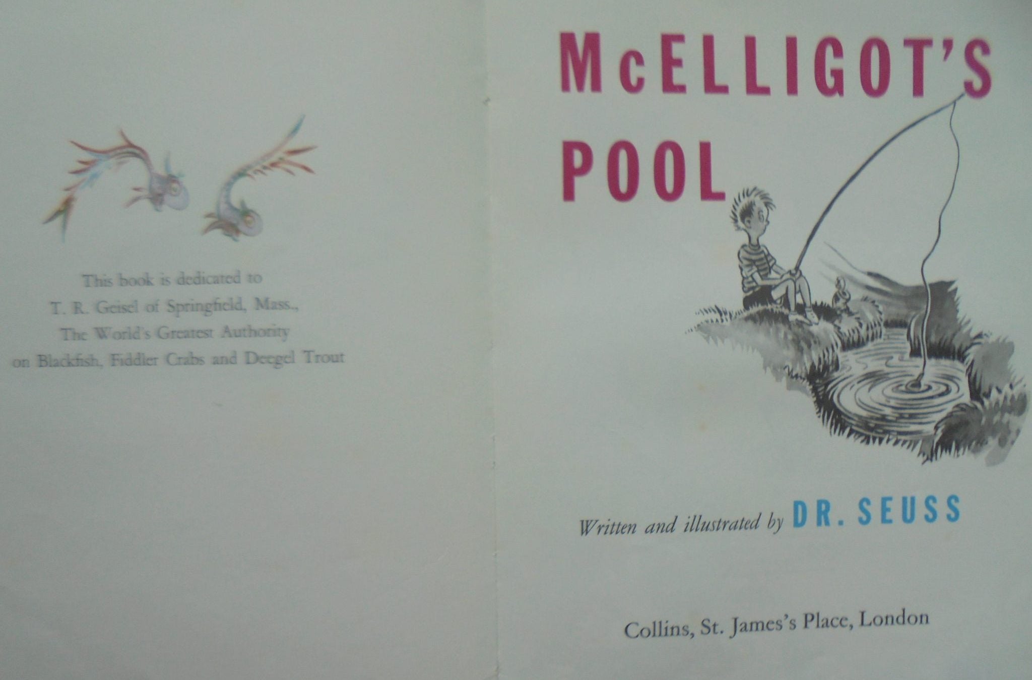 McElligot's Pool. First Edition. By Dr. Seuss. Banned.