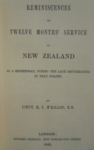 Reminiscences of Twelve Months' Service in New Zealand by McKillop, H. F. (Lieutenant.