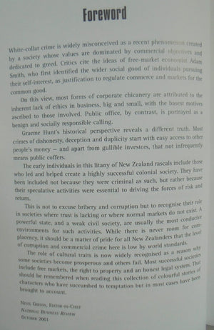 Hustlers, Rogues and Bubble­ Boys A History of White-Collar Crime in New Zealand By Graeme Hunt. SIGNED BY AUTHOR.