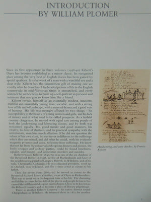 Kilvert's Diary 1870-1879. Life In The English Countryside In Mid-Victorian Times by William (ed) Plomer.