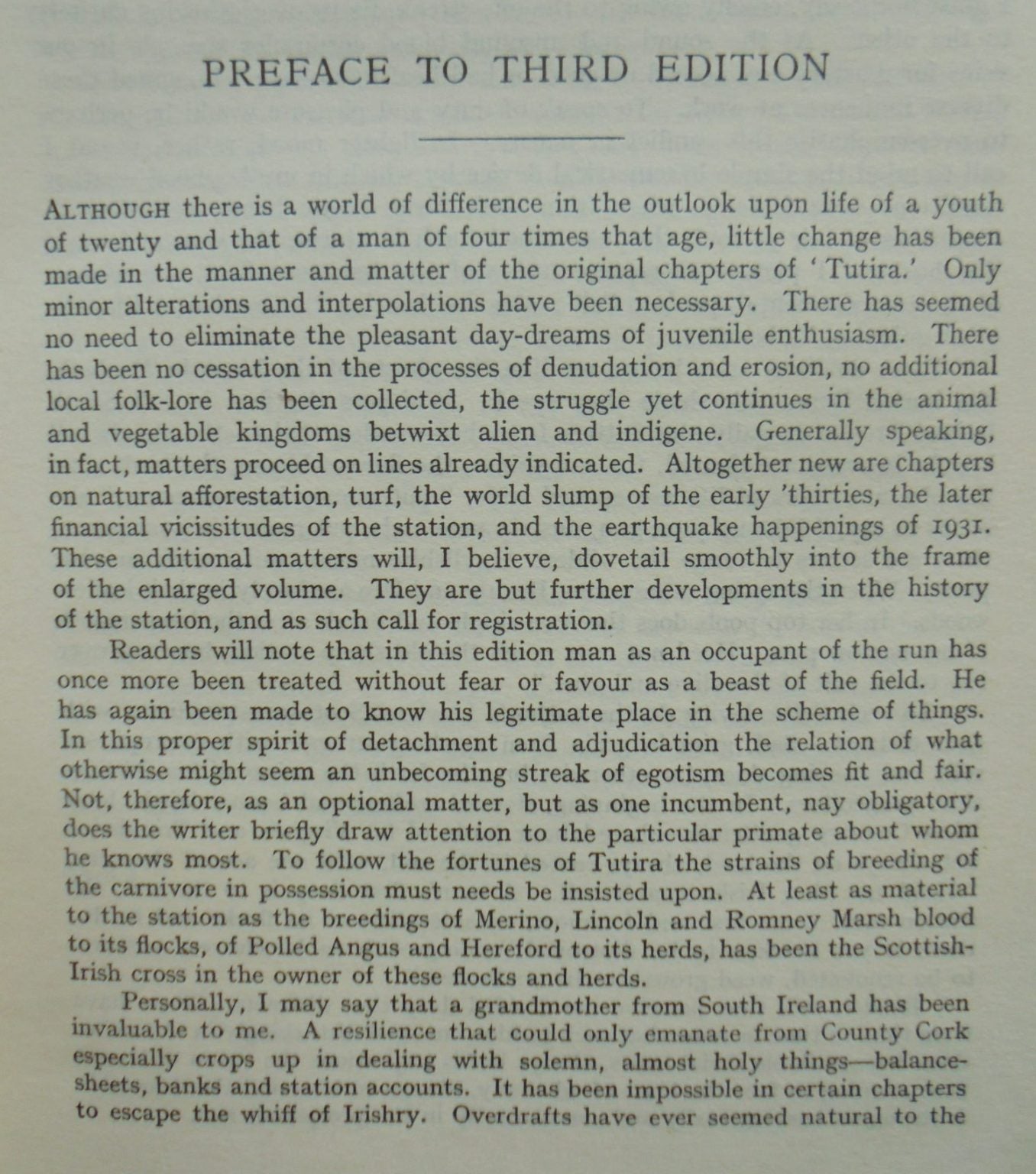 Tutira : The Story of a New Zealand Sheep Station. by H Guthrie Smith.