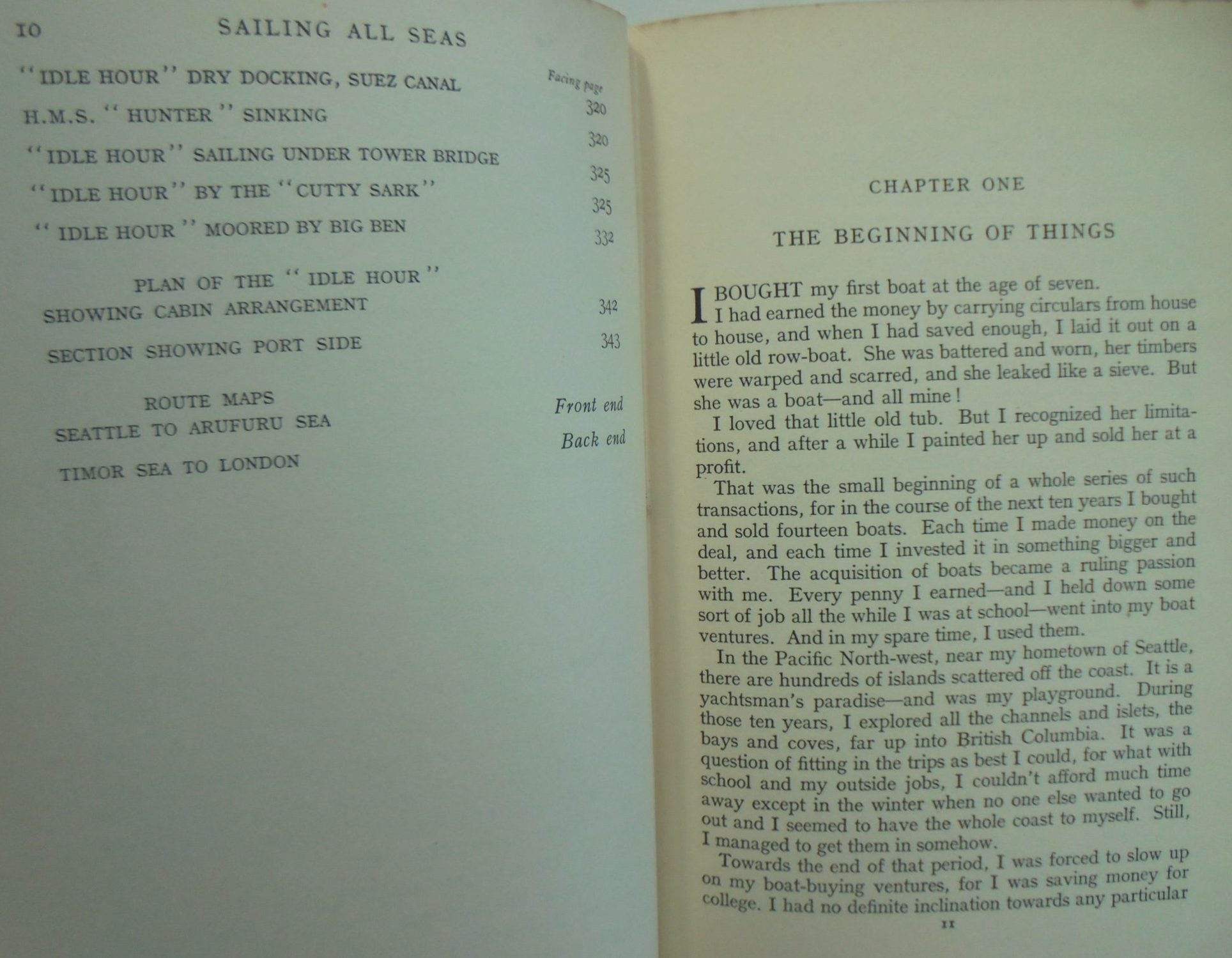 Sailing All Seas in the 'Idle Hour by Dwight Long. 1938, First Edition.