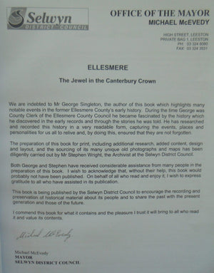 Ellesmere: The Jewel in the Canterbury Crown by George Singleton. 2008, 2nd edition.